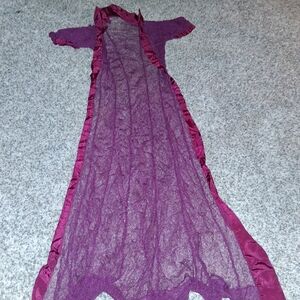 Elegant Purple Lace Gown
